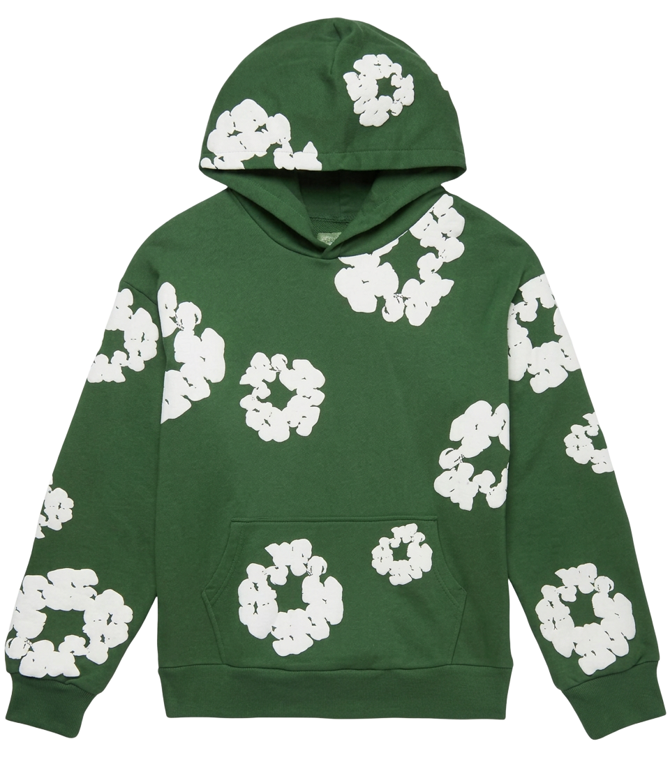 DENIM TEARS 'GREEN WHITE' HOODIE